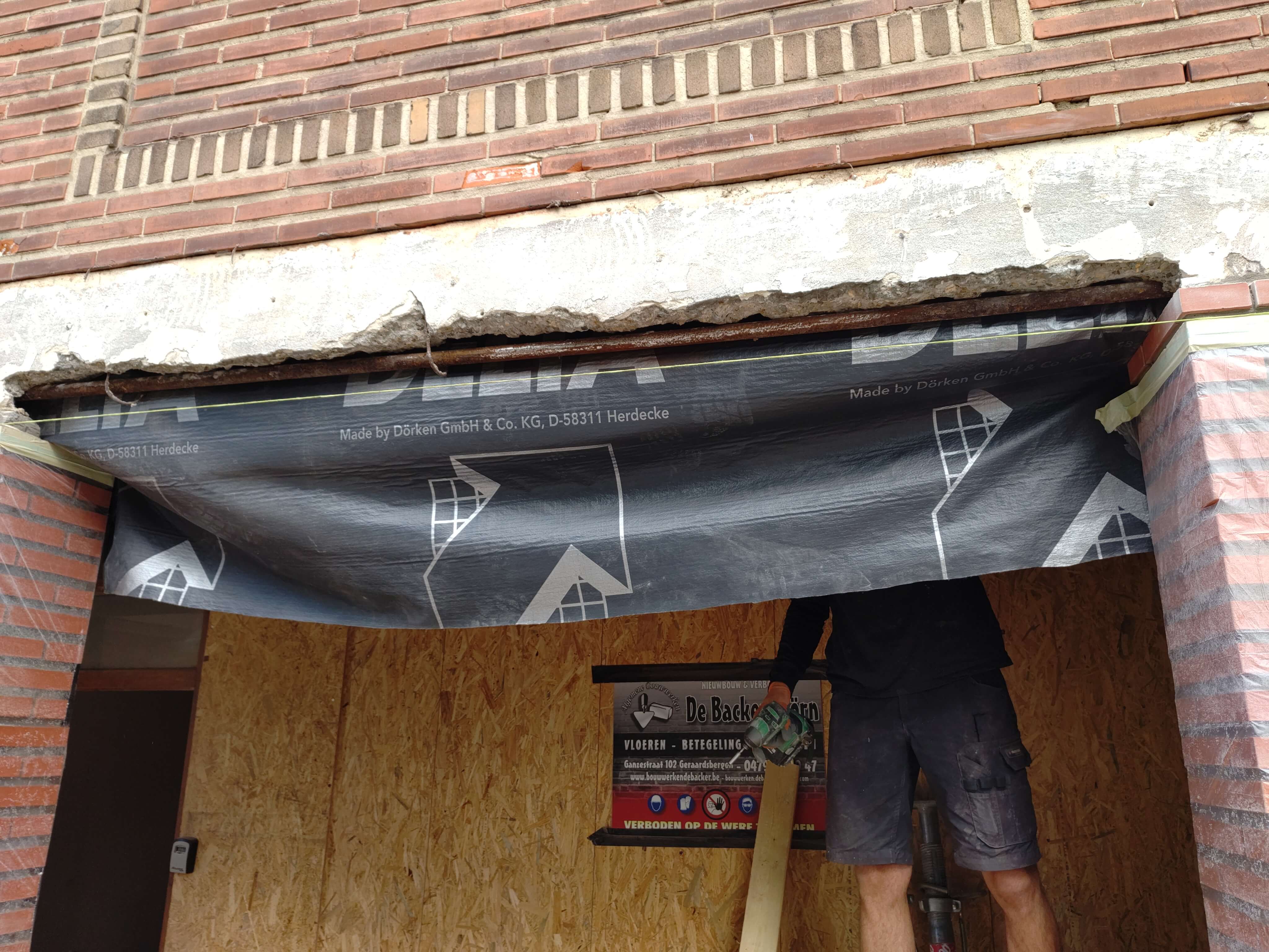 start gevelwerken rijwoning